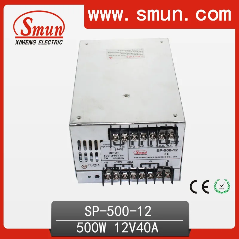 

500W 12V With PFC Single Output Switching Power Supply With CE ROHS From China Supplier Industrial And Led Used