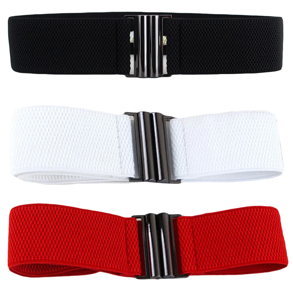 

Women Buckle Elastic Belt Casual Simple Belts Ladies Dress Corset Waistband BLTLL0323