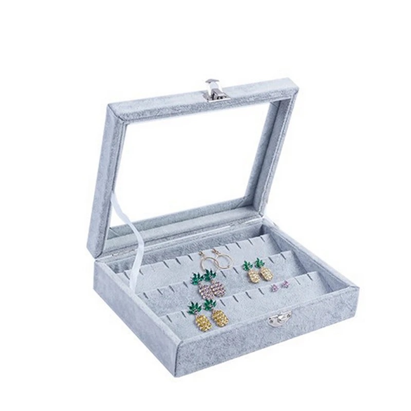 Hot Sale Earrings Jewelry Box Rings Studs Necklace Makeup Holder Case Choker Organizer Women Jewellery Storage Packaging