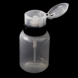 Portable 200ml Nail Art Pump Dispenser Polish Remover Cleaner Empty Bottle Makeup Plastic Free Shipping