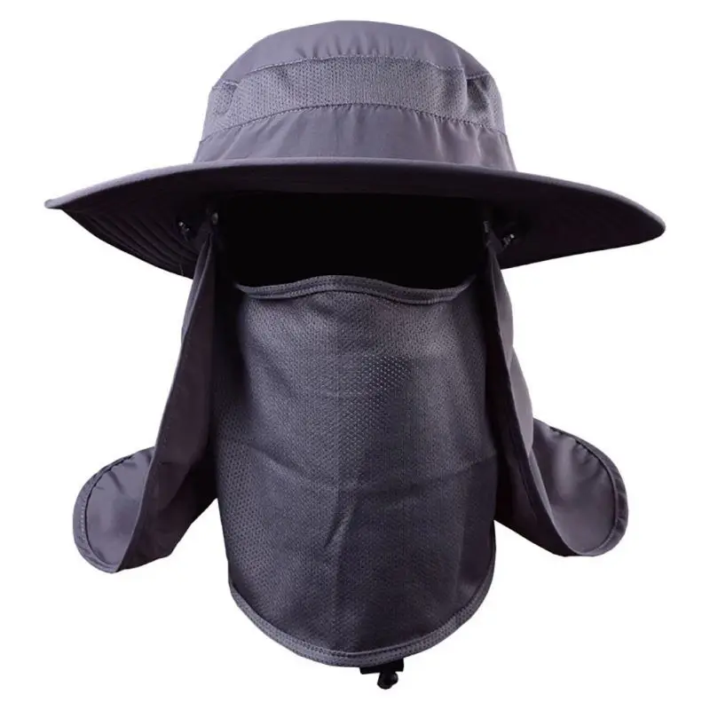 Fishing Flap Caps Men Women Windproof Sunshade Detachable / Removable Ear Neck Cover Fishermen Hat Sportswear Accessories