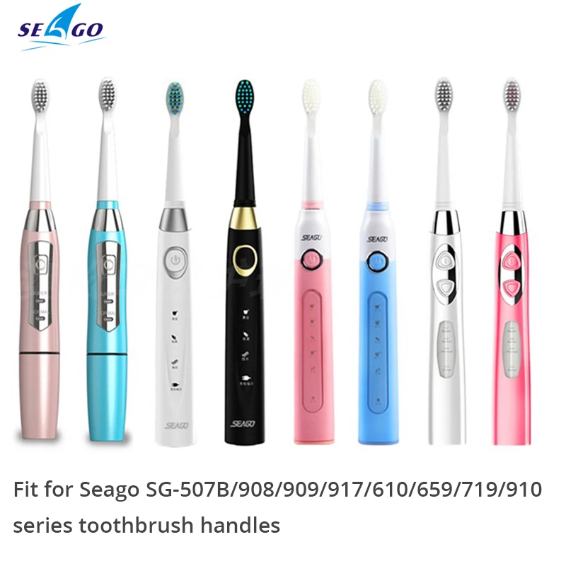 SG-507B/908/909/917/610/659/719/910 용 Seago 전동 칫솔 헤드 Ultra Soft Dupont Bristle 교체 용 브러시 헤드 리필