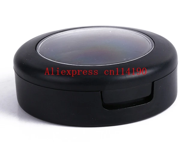 Wholesale 500pcs 10g empty eyeshadow case with black rim lid 10ml powder cosmetic jars for containg eye shadow,10g cosmetic case