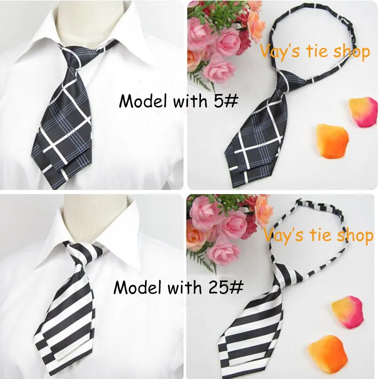 VEEKTIE Fashion Suit Tied Ties For Kids Boyes Girls Printed Dots Plaid Soctland Cage Brand Red Black White Gravata