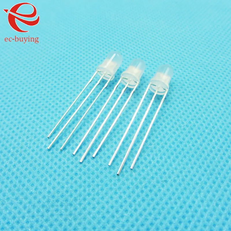 10 ピース/ロット F3 3 ミリメートル LED 二色拡散赤エメラルドグリーン共通アノードラウンド発光ダイオードデュアルフォギー 2 プラグイン DIY キット