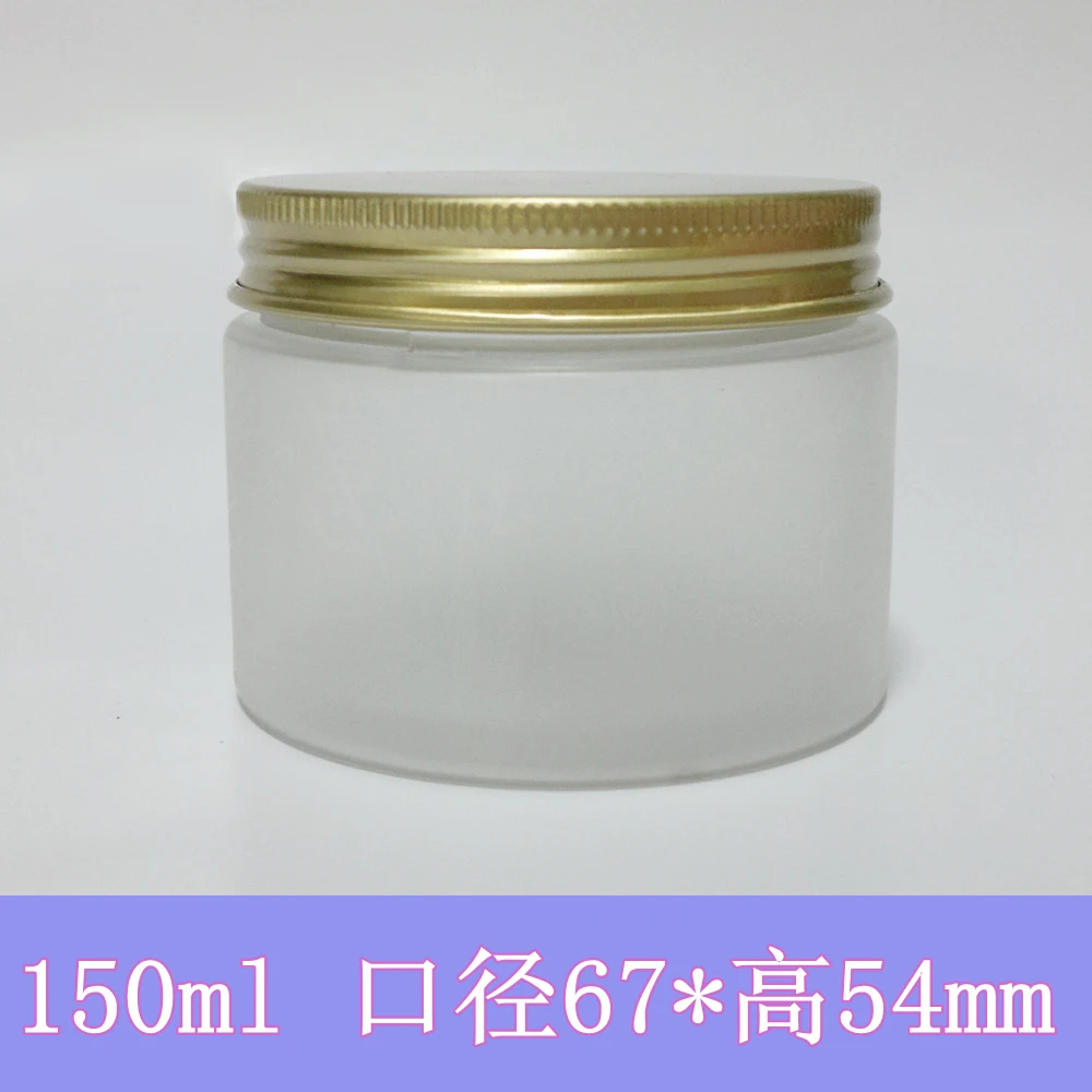 

wholesale 50pcs/lot 150g frosting Cream Jar ,150ml PET Plastic Bottle with Gold Aluminum Cap ,frost PET 5 OZ Cosmetic Packaging