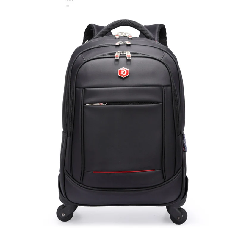 Letrend Rolling Luggage Spinner Backpack Shoulder Travel Bag High Capacity Suitcase Wheels Multifunction Trolley Carry On Trunk