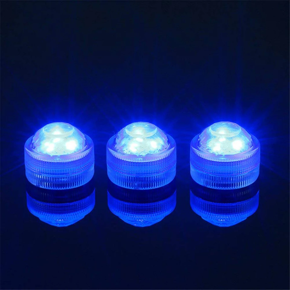 IP65 Waterproof Submersible LED Underwater Light Battery Operated RGB Night Light For Fish Tank Swimming Pool Wedding Party Lamp
