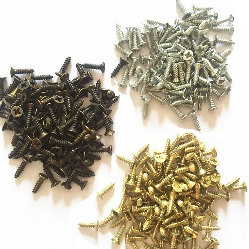 2*8MM  1000pcs/lot  Silver Bronze Brass  Screw Spike Mini Nail Brads Wooden Box Hinge Door Handwork Home Deco Packing