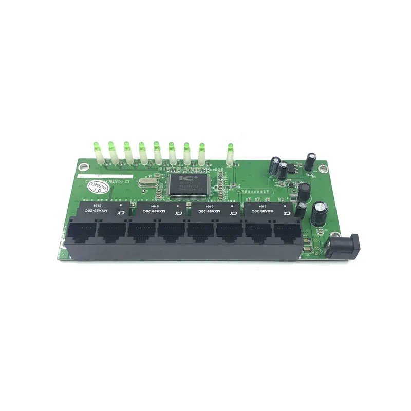 OEM 10/100 mbps RJ45 8 Port Fast Ethernet Switch module Lan Hub US EU Plug 5 v Adapter voeding Netwerk Switch moederbord