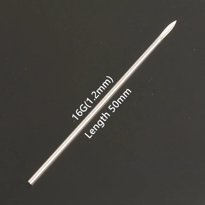 10pcs Steel Piercing Tattoo Needles Nose Lip Ear Sterile Needle For Beauty Body Jewelry 14G 1.6mm Tools