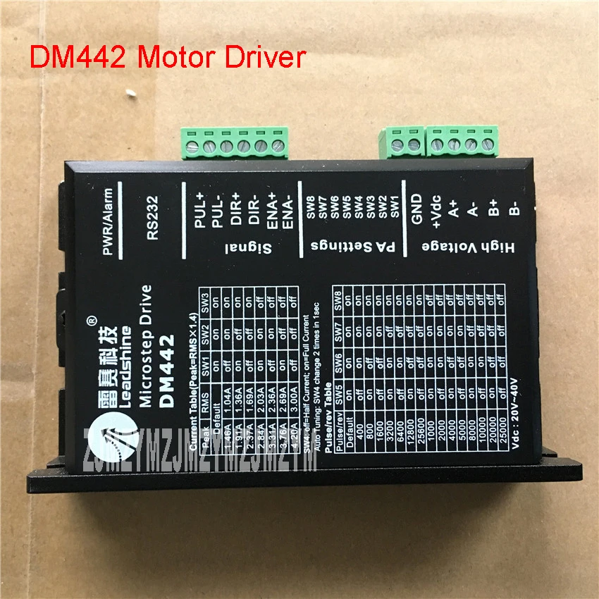 

DM442 Step Driver New DSP Digital 57 Stepper Motor Driver Kit 18-36VDC / 0.5-2.2A Motor Driver Subdivision range 200-51200PPR