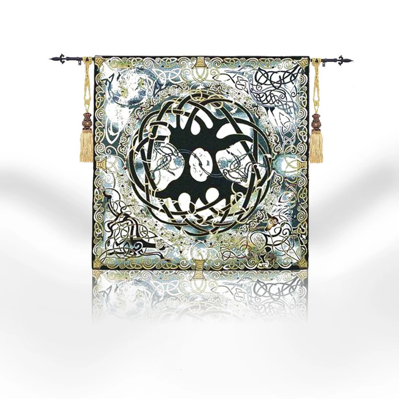 

117*117Belgium Moroccan Tapestry Gobelin Home Decor Cloth Wall Hanging Tapestry Celtic Life Tree symbolizes harmony balance