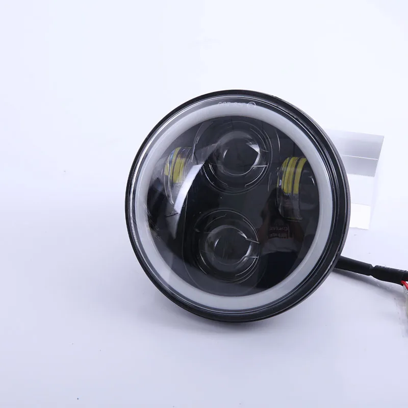 

5.75 Inch Round Motorcycle LED Headlight Halo White DRL Angel Eyes For Harley Sportster Touring Dyna Softail 5 3/4 Headlamp