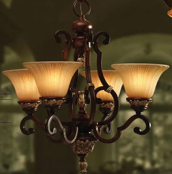 

European Pendant Lights merican antique lamp, wrought iron bedroom a study of modern ZCL