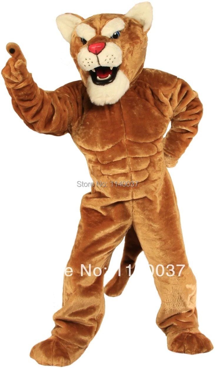 

mascot Power Cougar Mascot Costume Leopard Panther wildCat Adult Size Cartoon Character carnival costume fancy Costume