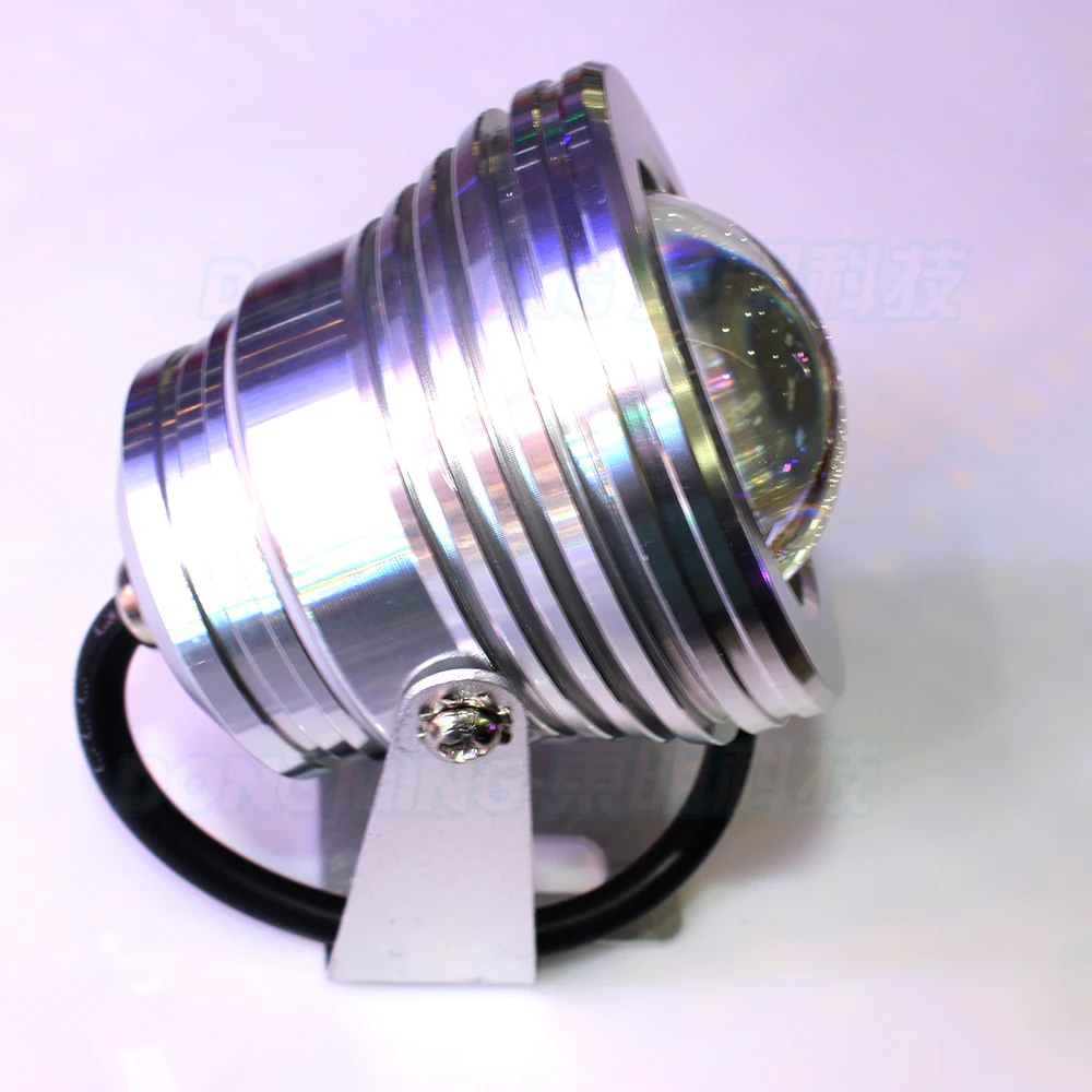 Silver cover red blue green underwater led lights IP68 10W led underwater pool light convex lens underwater led lamp