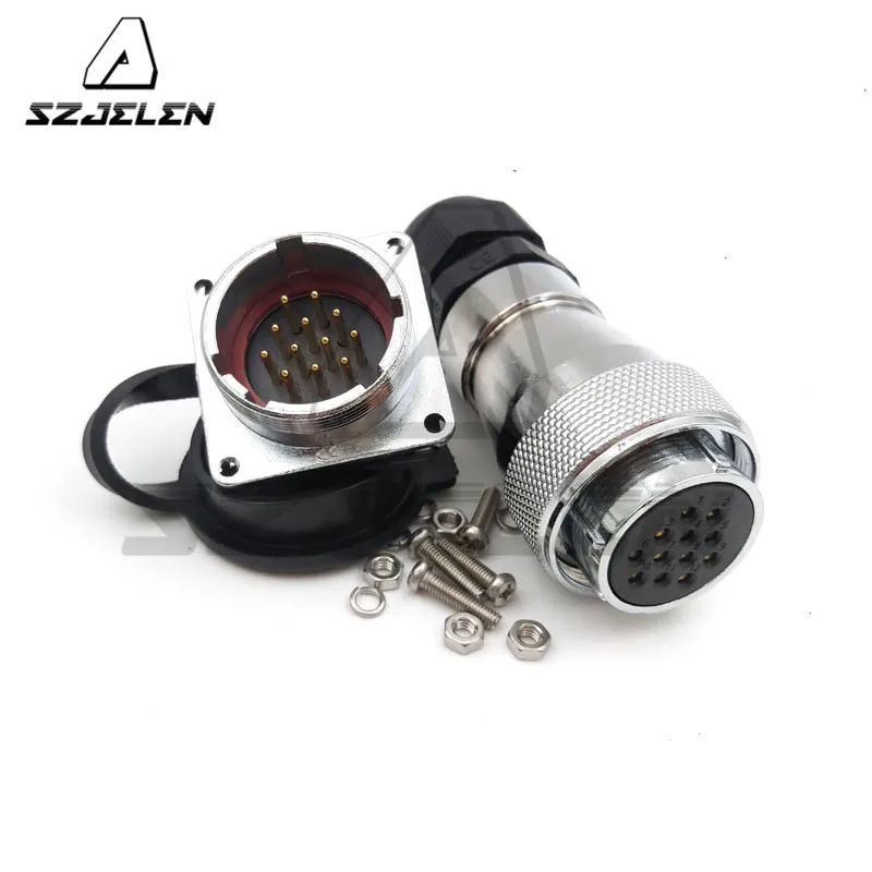 SZJELEN WS28 , 12 Pin Electrical Power Plug Socket ,Waterproof And Dustproof Connectors,IP67 Male Female Connector