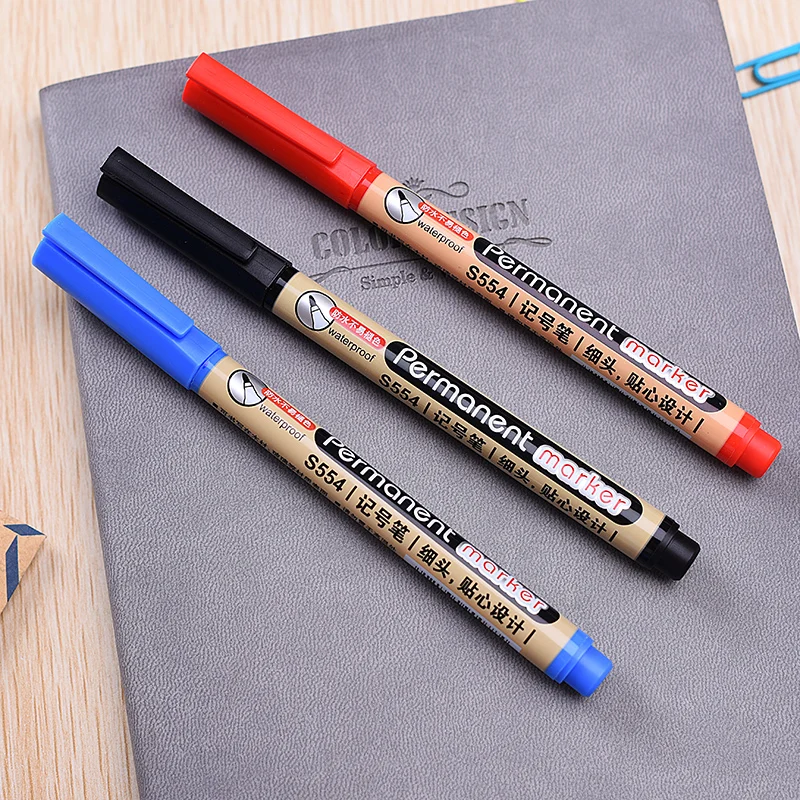 Deli Colored Oily Waterproof Marker Pen Tyre CD Fabric Painting Artist Drawing Tool School Office Supply Student Stationery MP13