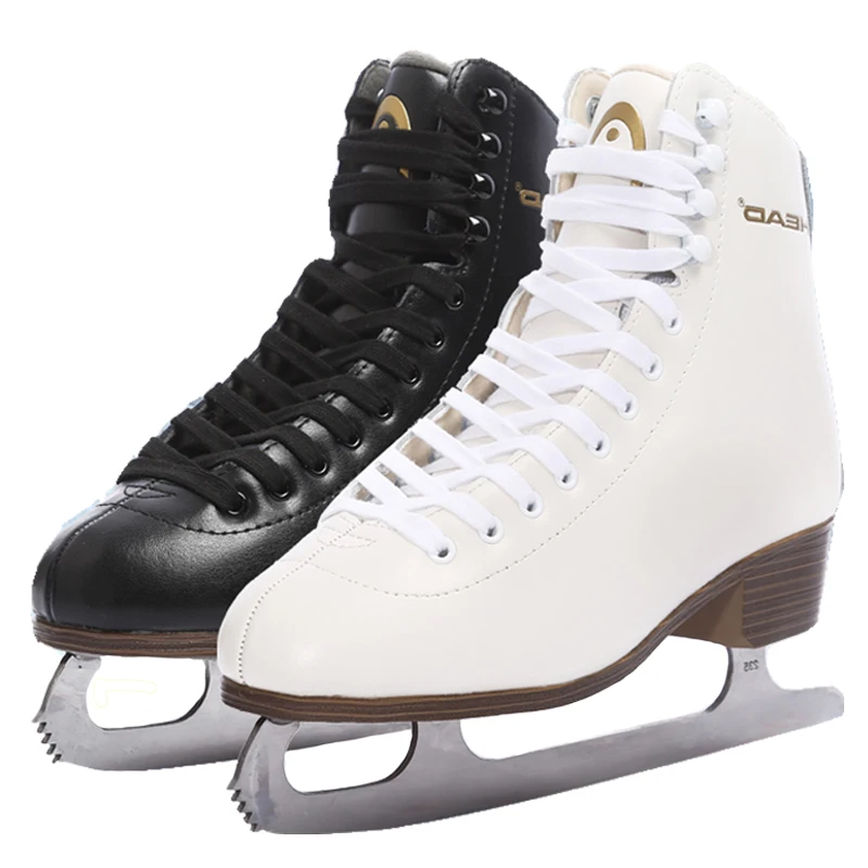 Adult Child Ice Skate Tricks Shoes Leather Ice Blade Skates Professional Flower Knife Ice Hockey Knife Real Ice Skating ID16