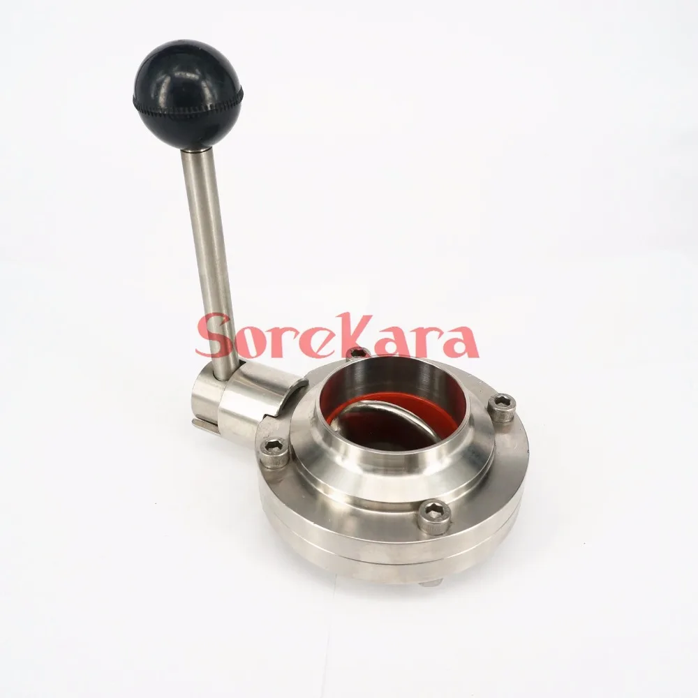 

1.78" 45mm SS304 Stainless Steel Sanitary Weld Butterfly Valve Brew Beer Dairy Product