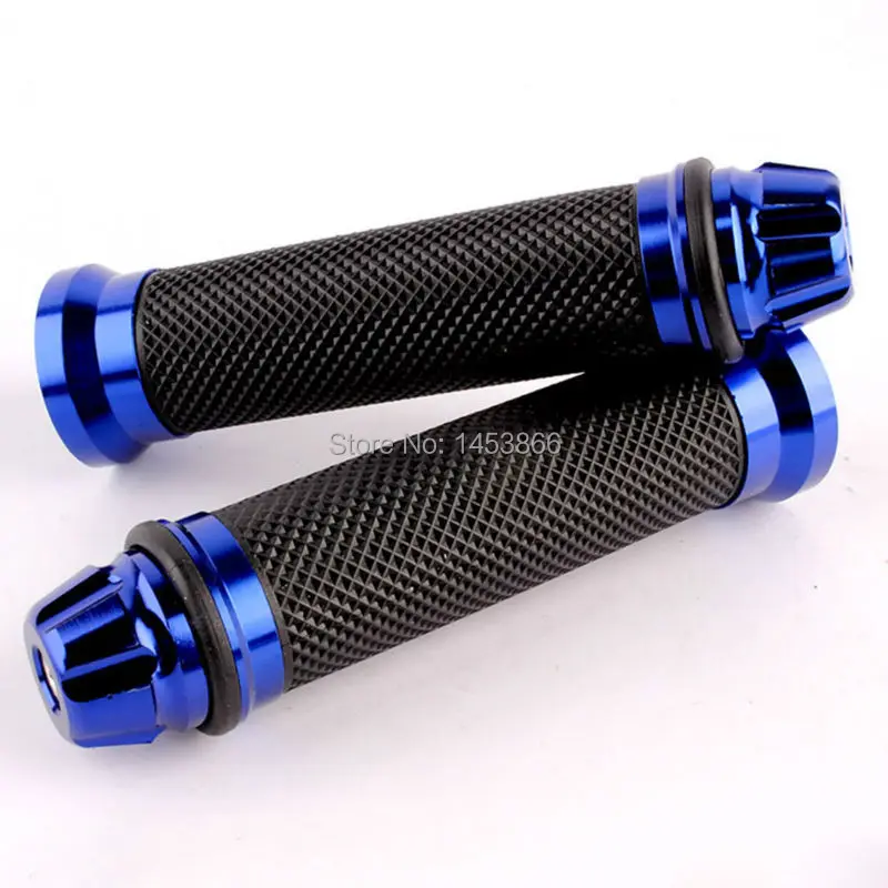 Blue Motorcycle Aluminum Rubber GEL 7/8\