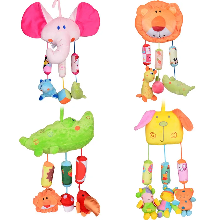 Baby Toys Jingle, Fish, Elephant Crocodile, Lion Dog, Four Kinds of Wind Chimes Toys