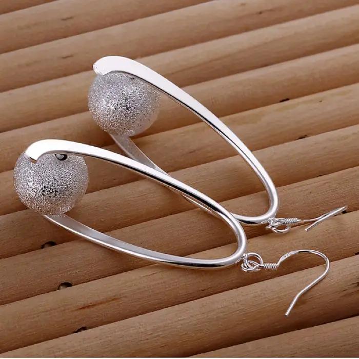 women wedding lady trendy pretty holiday gift fashion silver color party Earring Jewelry factory price free shipping E133