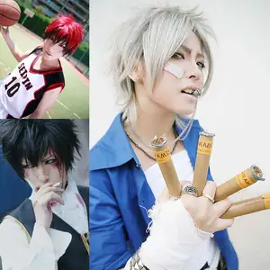 Benihair Synthetic Wig Cosplay White Red Green Blue Pink Hair Short Layer False Layer Hair Extension Women of Men Party Wig 8 Main Sales Green Wig - №6