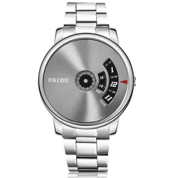 Famous Brand Paidu Watches Fashion Creative Men Watches Modern Watch Silver Stainless Steel Quartz Man clock reloj hombre 2020