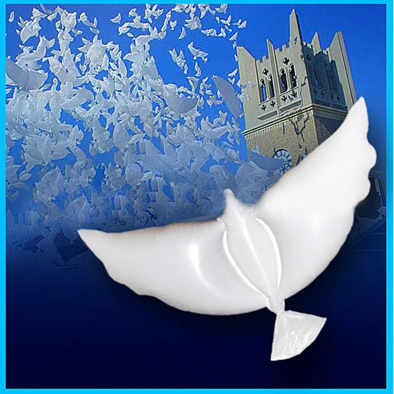 

Hot sale !5pcs Flying white dove balloon, 104X40Cm environmentally friendly balloon wedding dove, dove helium