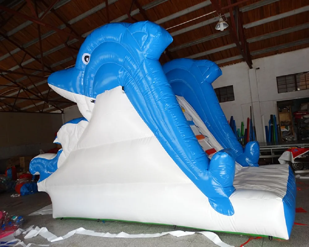 New Design Dolphin Inflatable Water Slide Inflatable Pool Slide