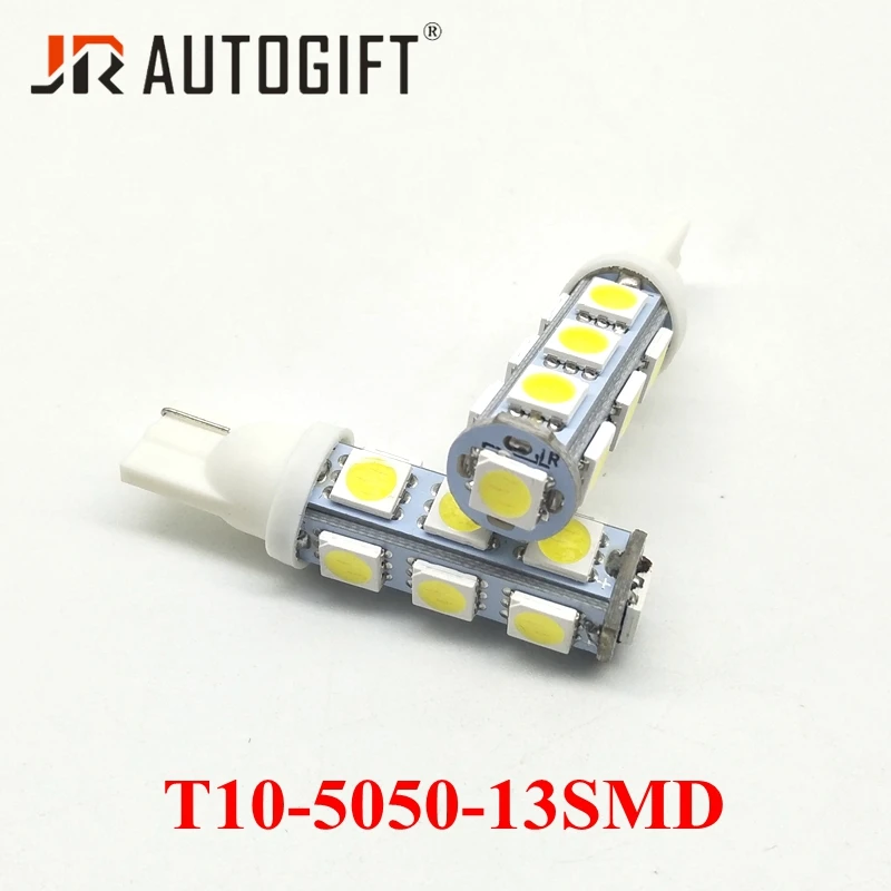 100PCS 12V 24V Wholesale White T10 13 SMD Led 5050 13Smd Red Blue13Led Auto Car Side Light Bulb Lamp 194 168 W5W LED Wedge Bulbs