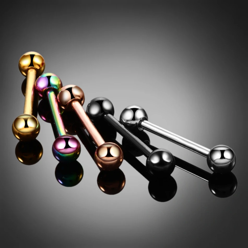 1PC Titanium Septum Piercings Nariz Eyebrow Helix Conch Daith Stud Earrings Lip Labret Industrial Barbells Tongue Nose Piercing