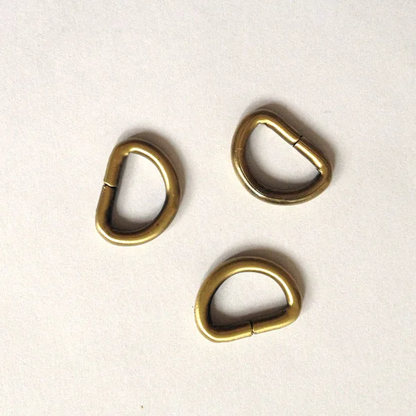 3/8 inch ( 10 mm) inside wide - Antique Bronze Plated Unwelded D Rings