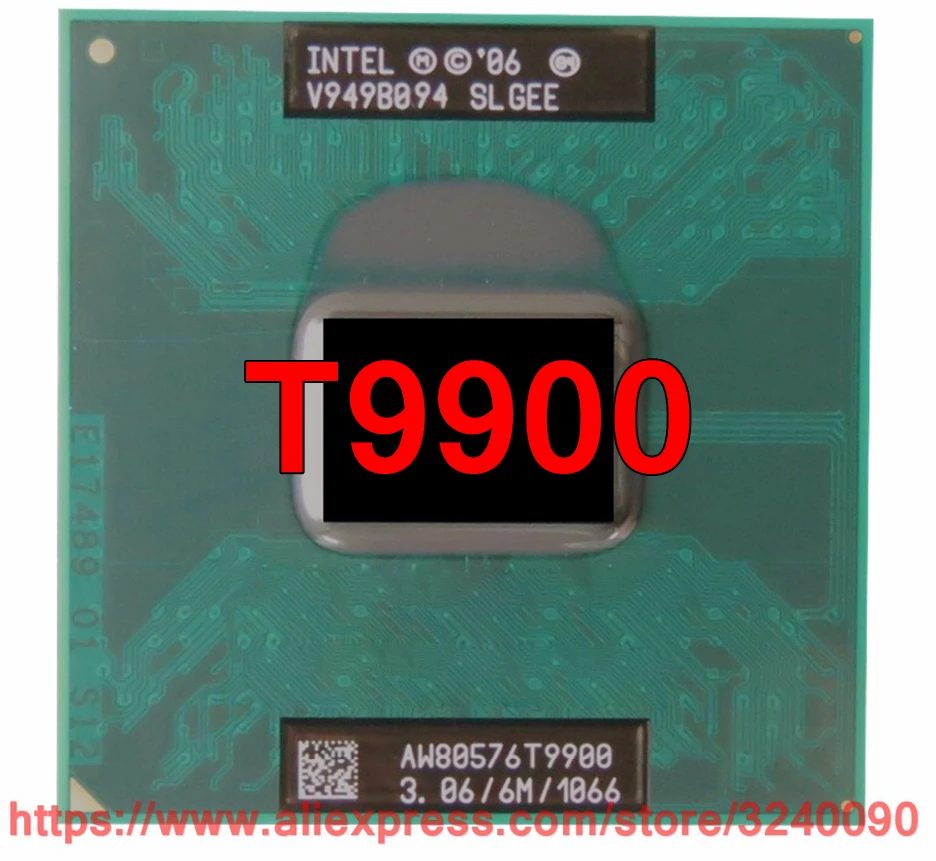 Original lntel Core 2 Duo T9900 CPU (6M Cache, 3.06 GHz, 1066 MHz FSB , Dual-Core)  Laptop processor free shipping