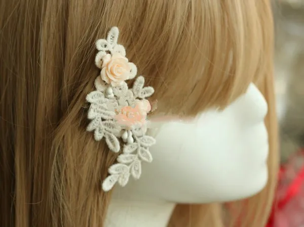 Princess sweet lolita Japanese Princess Japanese Harajuku forest department lace flower hairpin dk22