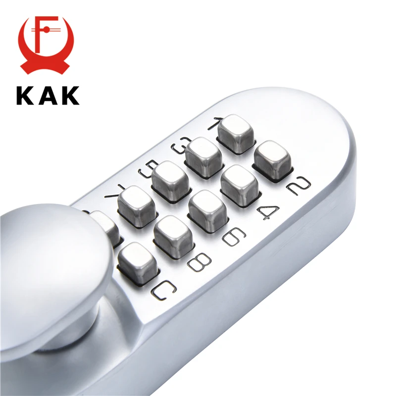 KAK Zinc Alloy Keyless Door Lock Mechanical Combination Lock Safety Code Lock for Doors Handle Door Hardware Lock Furniture