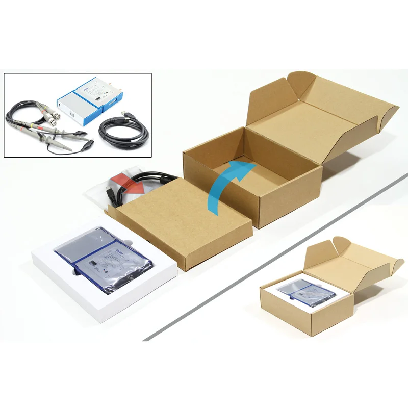 Dual channel Virtual oscilloscope USB PC oscilloscope OSC2002 1G sampling 50M bandwidth than 1008C 6022BE