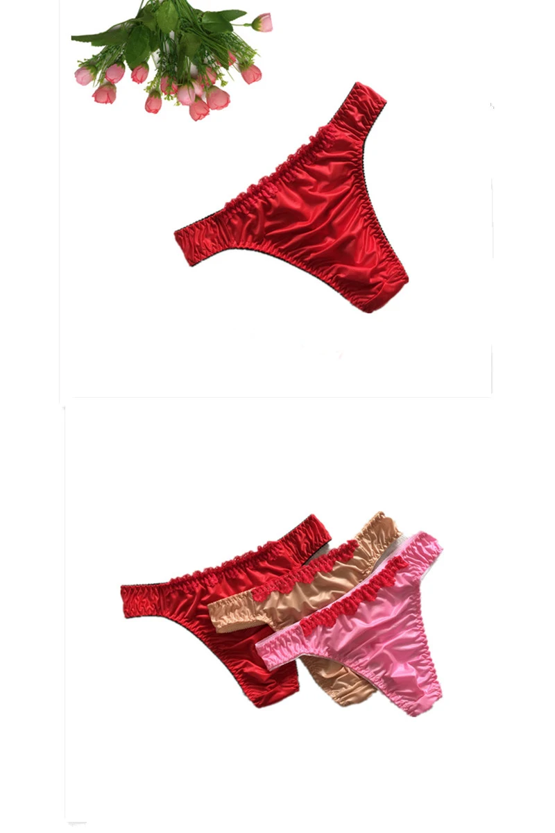 2018 Sexy Men\'s Lingerie See Through Underwear Lace Bowknot Open Butt Jockstrap Bikini Briefs Underwear Underpants jockstrap