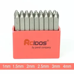 RCIDOS  YC Steel stamp  1/1.5/2/2.5/3/4 MM  Letters Standard Font style punch stamps alphabets(A-Z &) 27pcs/box