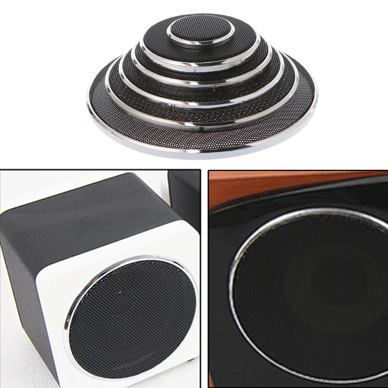 2 Pcs 3 4 5 6.5 Inch Speaker Steel Mesh Round Grill Protective Cover Circle