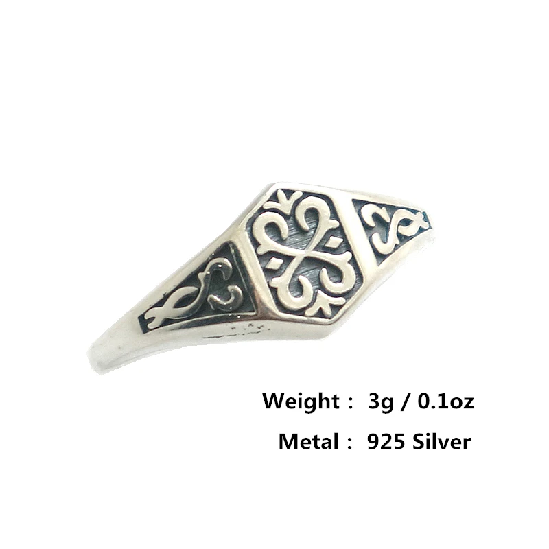 

Unisex S925 Silver Cool Punk Gothic Thor's Hammer Newest Vintage Ring