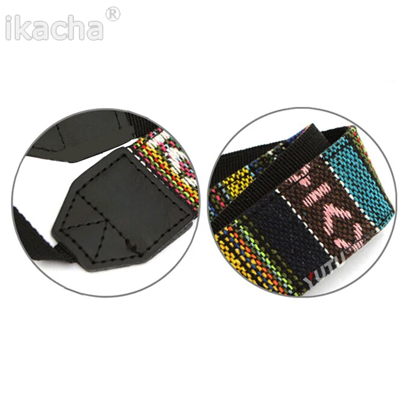 حزام كاميرا عتيق من الجلد والقطن عتيق قابل للتعديل ، حزام كتف ورقبة لكانون سوني ونيكون SLR ، ملحقات الكاميرا