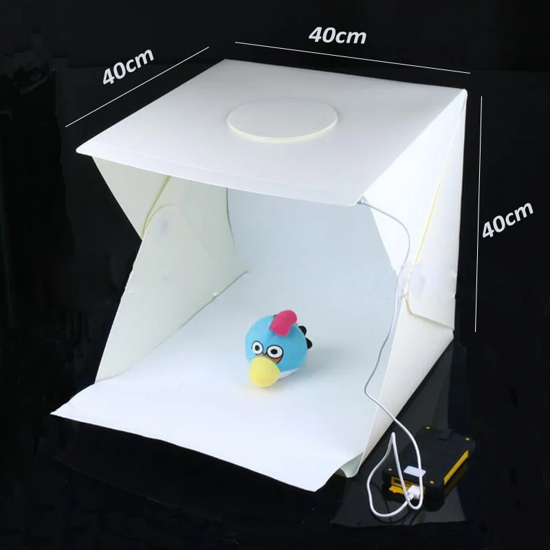30cm 40cm Folding Lightbox Photography Photo Studio Softbox  LED Light Soft Box Photo Background Kit Light box for DSLR Camera