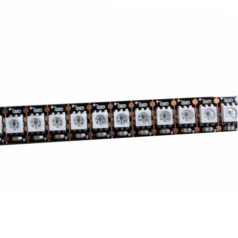 

1mX Addressable SK9822 DC5V input 144LED/m 5050SMD RGB digital led strip light black PCB