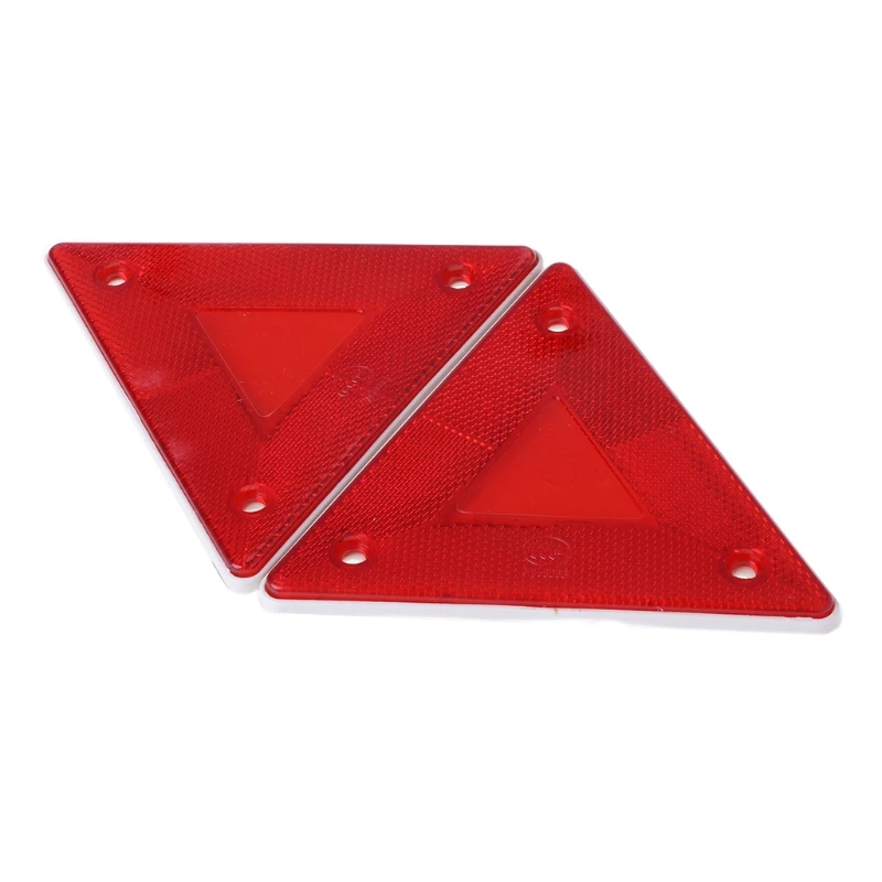 2019 New 2 Pcs Triangle Warning Reflector Alerts Safety Plate Rear Light Trailer Fire Truck Car new