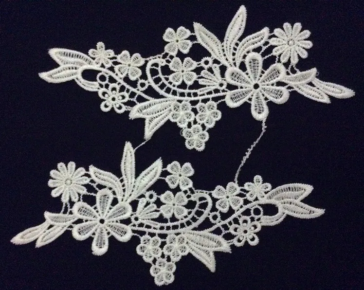 23cm*10cm polyester embroidery mirrored applique,embroidery hair decoration patches,veil applique,XERY-BQ0923L