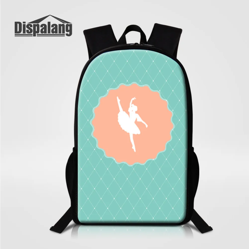 Dispalang Ballet Girl Printing Backpack Pink Style School Bags for Teenage Cute Bookbags Children Sweet Casual Backpacks Female