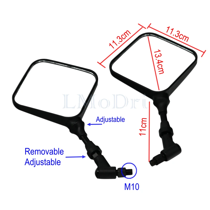 LMoDri Motorcycle Rearview Mirror Scooter Motorbike ATV Back Side Mirrors M10 Modification Part